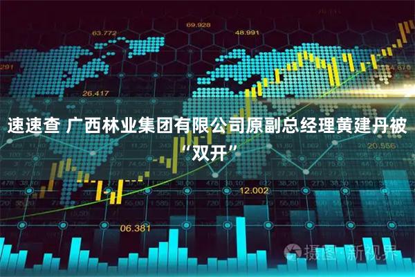 速速查 广西林业集团有限公司原副总经理黄建丹被“双开”